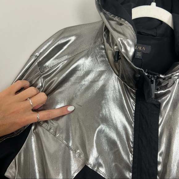 Alala Daze Jacket in Platinum Sz L Revolve Shopbop Lightweight Lined Hooded - Picture 4 of 12